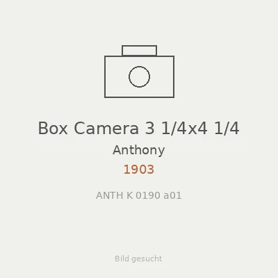 Box Camera 3 1/4x4 1/4