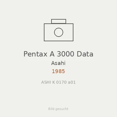 Pentax A 3000 Data