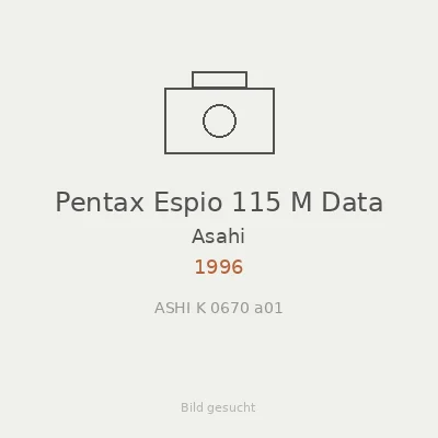 Pentax Espio 115 M Data
