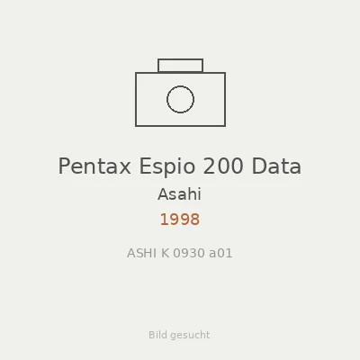 Pentax Espio 200 Data