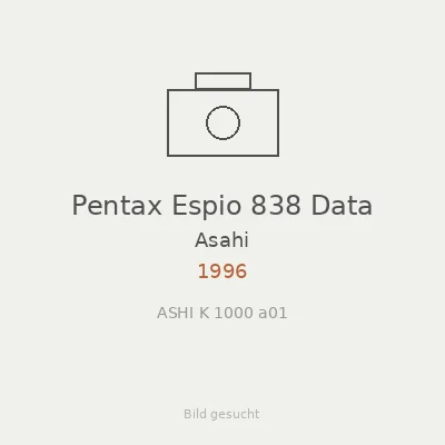 Pentax Espio 838 Data