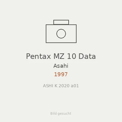 Pentax MZ 10 Data