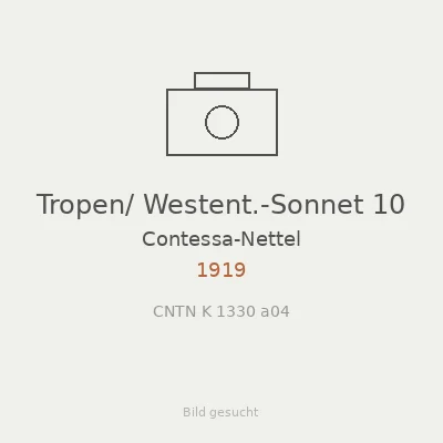 Tropen/ Westent.-Sonnet 10
