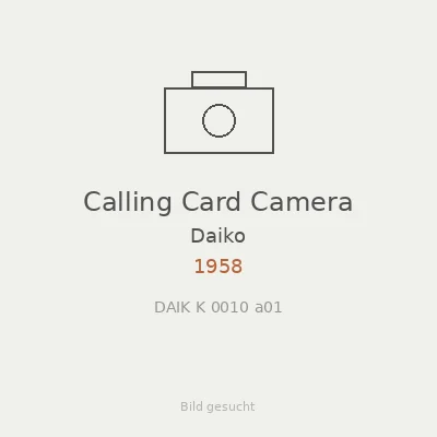 Calling Card Camera