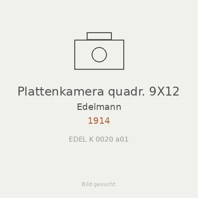 Plattenkamera quadr. 9X12