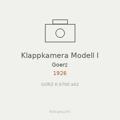 Klappkamera Modell I