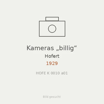 Kameras „billig“