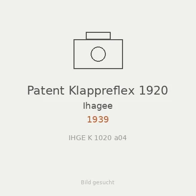 Patent Klappreflex 1920