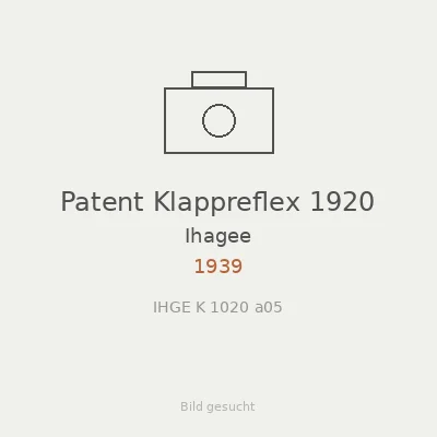 Patent Klappreflex 1920