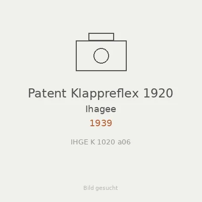 Patent Klappreflex 1920