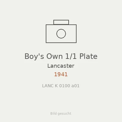 Boy's Own 1/1 Plate