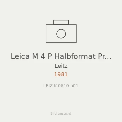 Leica M 4 P Halbformat Prototyp