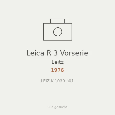 Leica R 3 Vorserie