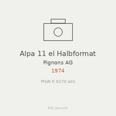 Alpa 11 el Halbformat