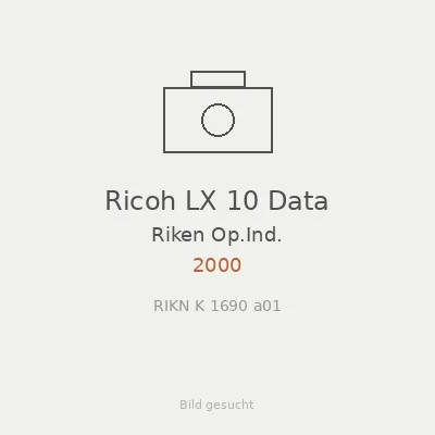 Ricoh LX 10 Data