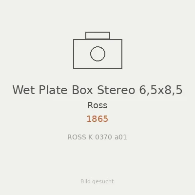 Wet Plate Box Stereo 6,5x8,5