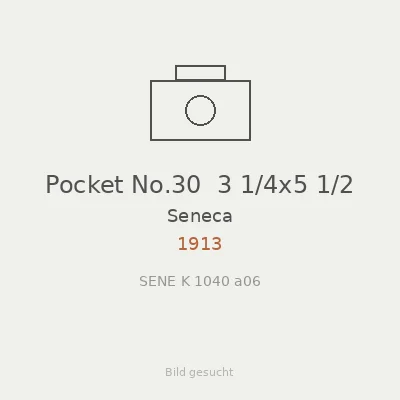 Pocket No.30  3 1/4x5 1/2