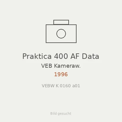 Praktica 400 AF Data