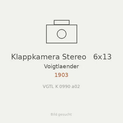 Klappkamera Stereo   6x13