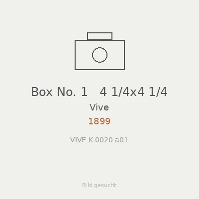 Box No. 1   4 1/4x4 1/4